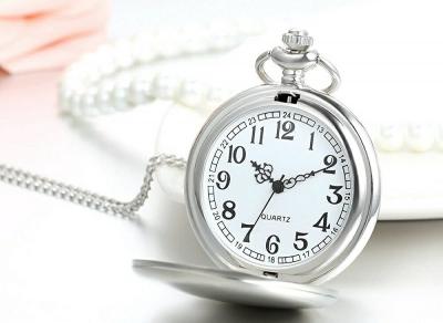クォーツ式 懐中時計 シルバー シの商品画像