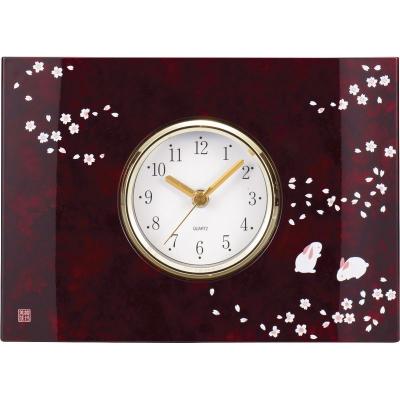 池坊美佳 桜うさぎ パネル時計 16758（机上立てかけタイプ）の商品画像