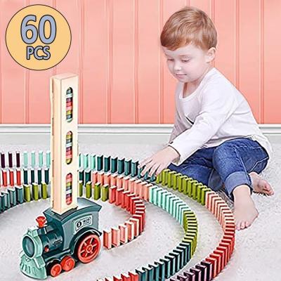 玩具 ドミノ トレイン 自動 列車 機関車 電車 60個 おもちの商品画像