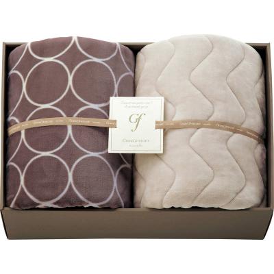 グランフランセヌーベル ハイソフトマイヤー毛布&吸湿発熱綿入り 敷パット GFN8157GEの商品画像